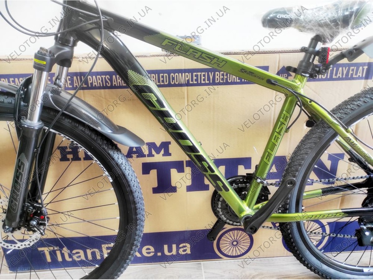 Купити Велосипед Cross 27,5" Flash 2024 Рама-17" green-black за ціною 9 ...